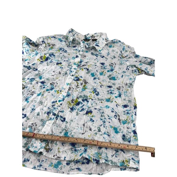 Eddie Bauer Womens Long Sleeve Floral Button-Up Shirt Multicolor XL - Picture 10 of 11
